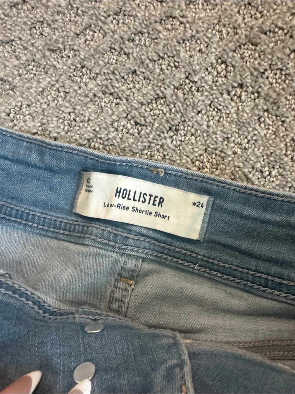 Hollister Light Wash Denim Short Shorts